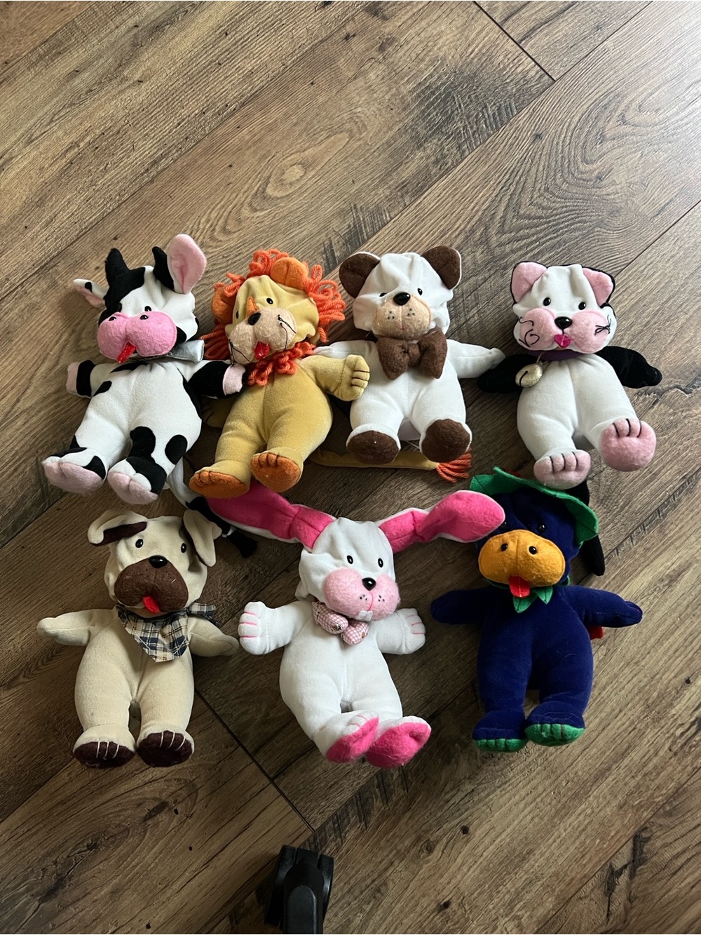 Vintage H.K. City Toys Animal Baby Dolls Set of 7